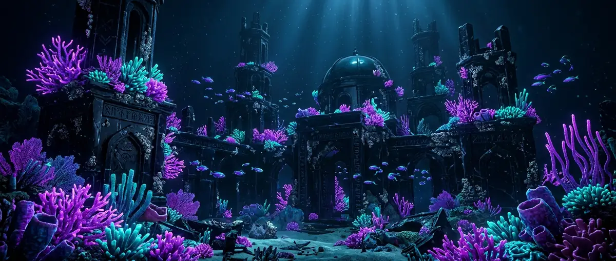 Bioluminescent sunken palace